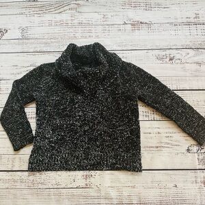 Women’s black & silver turtle neck sweater! Size Medium